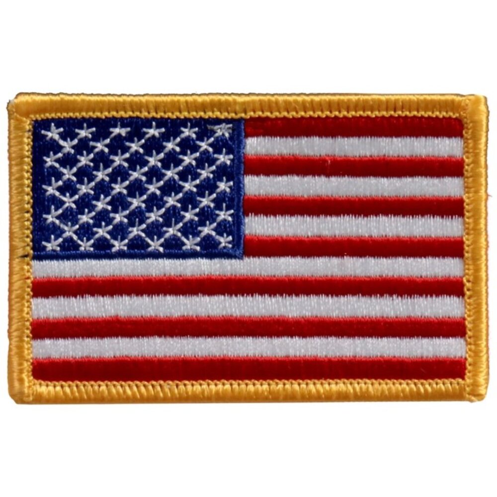 Hot Leathers Unisex American Flag with Yellow Trim Embroidered Patch PPA1222 💸